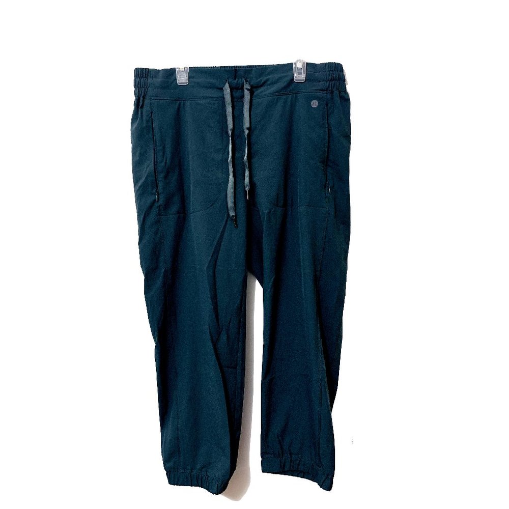 Apana Blue Grey Cropped Athletic Pant